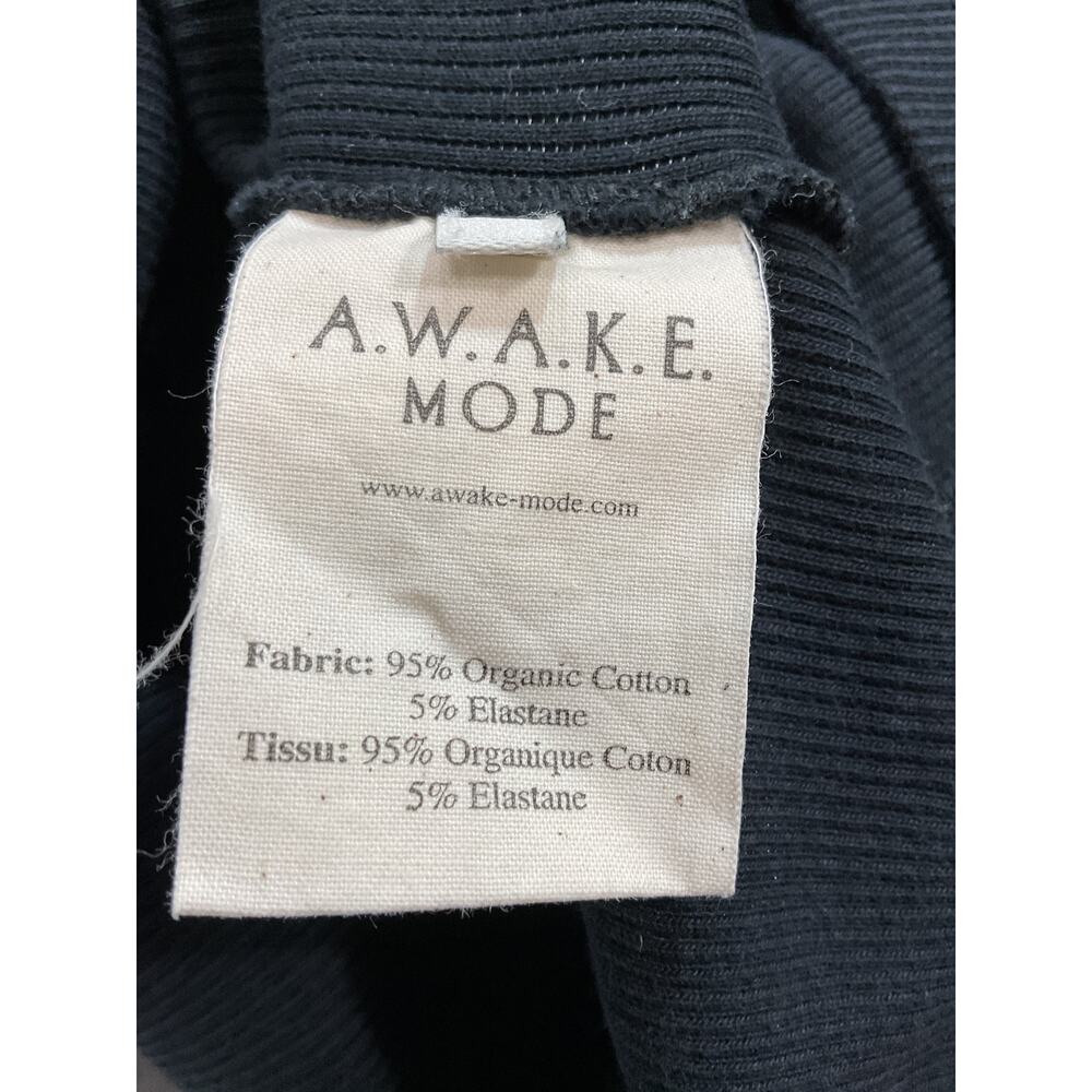 A.W.A.K.E. Mode Layered Black Cutout Ribbed Jersey Top Size Small - Picture 5 of 5